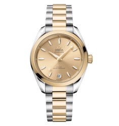 Omega 220.20.34.20.08.001 : Seamaster Aqua Terra 150M Shades Master Chronometer 34 Stainless Steel - Moonshine Gold / Champagne / Bracelet Omega 220.20.34.20.08.001 : Seamaster Aqua Terra 150M Shades Master Chronometer 34 Stainless Steel - Moonshine Gold / Champagne / Bracelet