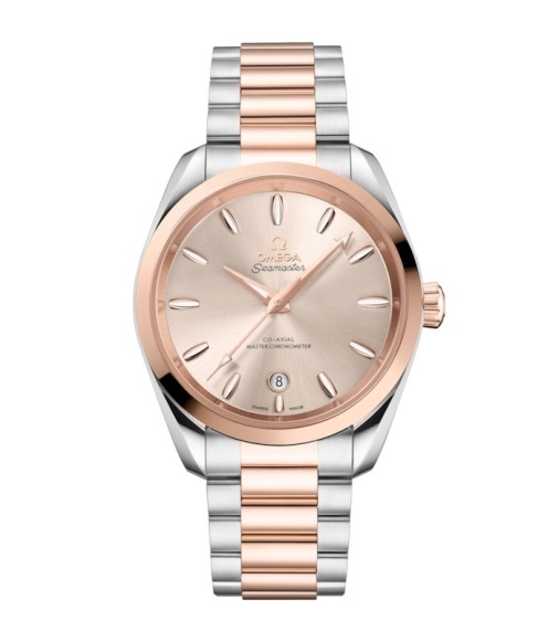 Omega 220.20.38.20.09.001 : Seamaster Aqua Terra 150M Shades Master Chronometer 38 Stainless Steel - Sedna Gold / Linen / Bracelet