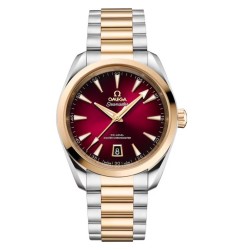 Omega 220.20.38.20.10.002 : Seamaster Aqua Terra 150M Shades Master Chronometer 38 Stainless Steel - Moonshine Gold / Red / Bracelet