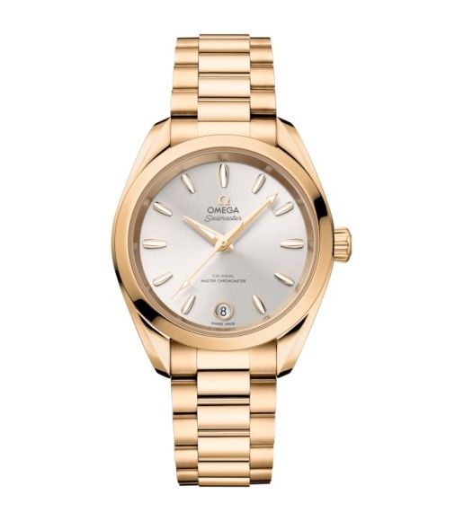 Omega 220.50.34.20.02.001 : Seamaster Aqua Terra 150M Shades Master Chronometer 34 Moonshine Gold / Silver / Bracelet