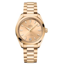 Omega 220.50.34.20.08.001 : Seamaster Aqua Terra 150M Shades Master Chronometer 34 Moonshine Gold / Champagne / Bracelet