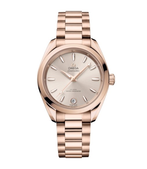Omega 220.50.34.20.09.001 : Seamaster Aqua Terra 150M Shades Master Chronometer 34 Sedna Gold / Rose / Bracelet
