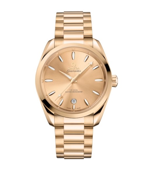 Omega 220.50.38.20.08.001 : Seamaster Aqua Terra 150M Shades Master Chronometer 38 Moonshine Gold / Champagne / Bracelet