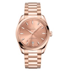 Omega 220.50.38.20.10.001 : Seamaster Aqua Terra 150M Shades Master Chronometer 38 Stainless Steel - Sedna Gold / Rose / Bracelet Omega 220.50.38.20.10.001 : Seamaster Aqua Terra 150M Shades Master Chronometer 38 Stainless Steel - Sedna Gold / Rose / Bracelet