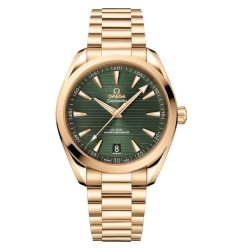 Omega 220.50.41.21.10.001 : Seamaster Aqua Terra 150M Master Chronometer 41 Moonshine Gold / Green / Bracelet Omega 220.50.41.21.10.001 : Seamaster Aqua Terra 150M Master Chronometer 41 Moonshine Gold / Green / Bracelet