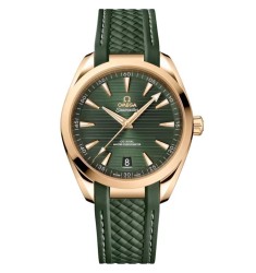 Omega 220.52.41.21.10.001 : Seamaster Aqua Terra 150M Master Chronometer 41 Moonshine Gold / Green / Rubber Omega 220.52.41.21.10.001 : Seamaster Aqua Terra 150M Master Chronometer 41 Moonshine Gold / Green / Rubber