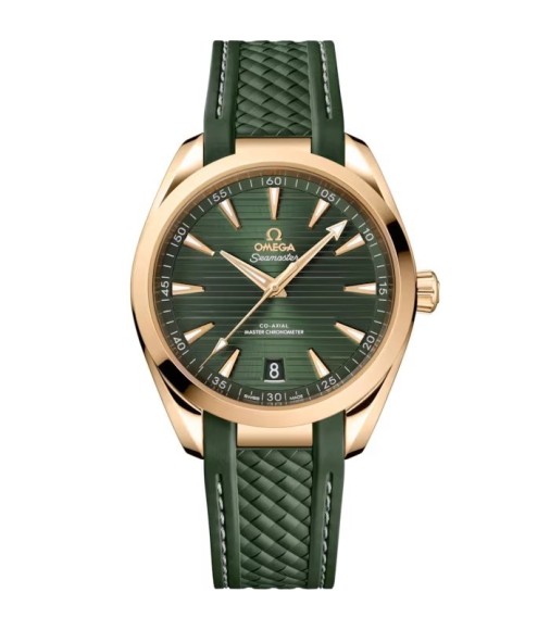 Omega 220.52.41.21.10.001 : Seamaster Aqua Terra 150M Master Chronometer 41 Moonshine Gold / Green / Rubber