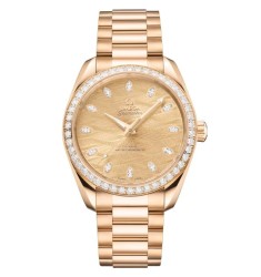 Omega 220.55.38.20.99.002 : Seamaster Aqua Terra 150M Master Chronometer 34 Moonshine Gold - Diamond / Champagne / Bracelet Omega 220.55.38.20.99.002 : Seamaster Aqua Terra 150M Master Chronometer 34 Moonshine Gold - Diamond / Champagne / Bracelet