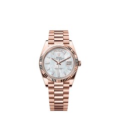 Rolex 228235-0056 Day-Date 40 Everose MOP Baguette Watch