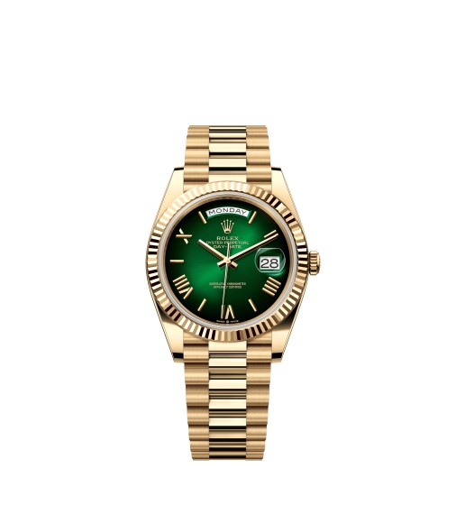 Rolex 228238-0069 Day-Date 40 Yellow Gold Green Ombré Watch