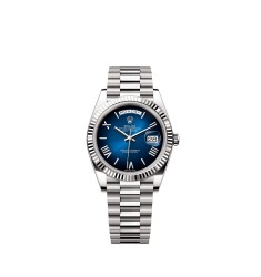 Rolex 228239-0076 Day-Date 40 White Gold Blue Ombré Watch