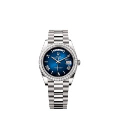 Rolex 228349RBR-0045 Day-Date 40 White Gold Diamond Blue Ombré Watch