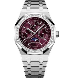 Audemars Piguet Royal Oak Perpetual Calendar 41 White Gold Diamond Purple