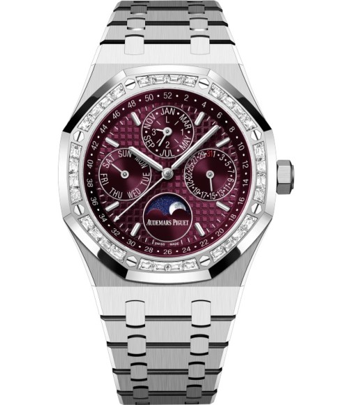 Audemars Piguet Royal Oak Perpetual Calendar 41 White Gold Diamond Purple