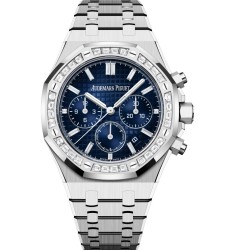 Audemars Piguet Royal Oak Chronograph 38 White Gold Diamond Smoked Blue 26715BC.ZZ.1356BC.01