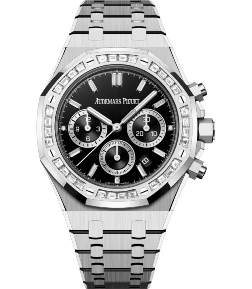 Audemars Piguet Royal Oak Chronograph 38 White Gold Diamond Onyx, Limited Edition 2022