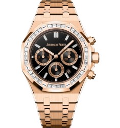 Audemars Piguet Royal Oak Chronograph 38 Red Gold Diamond Onyx
