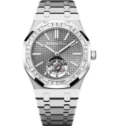 Audemars Piguet 26730BC.ZZ.1320BC.01 Royal Oak Self-Winding Tourbillon White Gold Baguette Grey