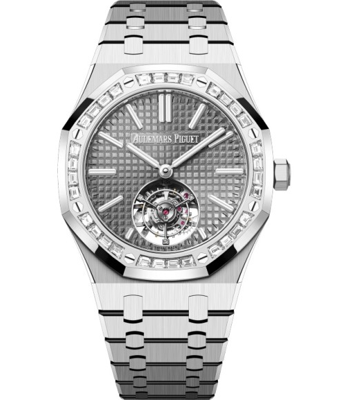 Audemars Piguet 26730BC.ZZ.1320BC.01 Royal Oak Self-Winding Tourbillon White Gold Baguette Grey