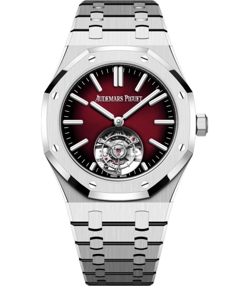 Audemars Piguet Royal Oak Self-Winding Flying Tourbillon Stainless Steel / Burgundy