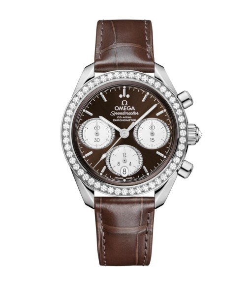 Omega 324.18.38.50.63.001 : Speedmaster Date 38 Stainless Steel - Diamond / Brown Omega 324.18.38.50.63.001 : Speedmaster Date 38 Stainless Steel - Diamond / Brown
