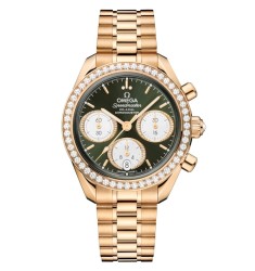 Omega 324.55.38.50.60.001 : Speedmaster Date 38 Moonshine Gold - Diamond / Green / Bracelet Omega 324.55.38.50.60.001 : Speedmaster Date 38 Moonshine Gold - Diamond / Green / Bracelet