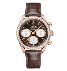 Omega 324.58.38.50.63.001 : Speedmaster Date 38 Sedna Gold - Diamond / Brown
