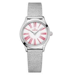 Omega 428.15.26.60.04.003 : Mini Trésor Quartz 26 Stainless Steel - Diamond / White Enamel / Bracelet