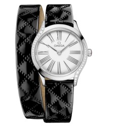 Omega 428.17.26.60.04.007 : Mini Trésor Quartz 26 Stainless Steel - Diamond / White Enamel / Double Tour