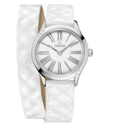 Omega 428.17.26.60.04.008 : Mini Trésor Quartz 26 Stainless Steel - Diamond / White Enamel / Double Tour Omega 428.17.26.60.04.008 : Mini Trésor Quartz 26 Stainless Steel - Diamond / White Enamel / Double Tour