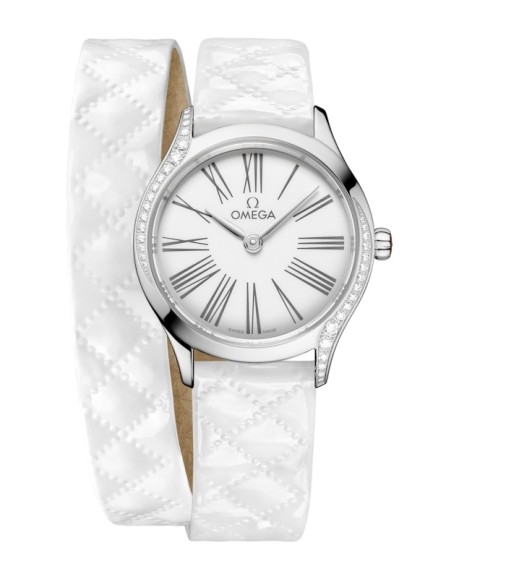 Omega 428.17.26.60.04.008 : Mini Trésor Quartz 26 Stainless Steel - Diamond / White Enamel / Double Tour Omega 428.17.26.60.04.008 : Mini Trésor Quartz 26 Stainless Steel - Diamond / White Enamel / Double Tour