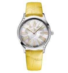 Omega 428.18.36.60.02.002 : De Ville Trésor 36 Stainless Steel / Silver - Frangipani / Alligator