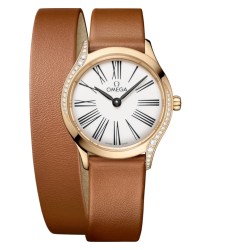 Omega 428.57.26.60.04.005 : Mini Trésor Quartz 26 Moonshine Gold - Diamond / White Enamel / Double Tour Omega 428.57.26.60.04.005 : Mini Trésor Quartz 26 Moonshine Gold - Diamond / White Enamel / Double Tour