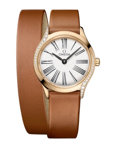 Omega 428.57.26.60.04.005 : Mini Trésor Quartz 26 Moonshine Gold - Diamond / White Enamel / Double Tour Omega 428.57.26.60.04.005 : Mini Trésor Quartz 26 Moonshine Gold - Diamond / White Enamel / Double Tour