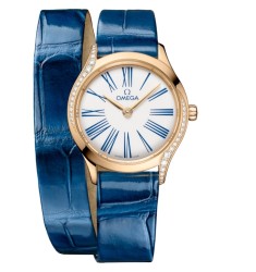 Omega 428.58.26.60.04.002 : Mini Trésor Quartz 26 Moonshine Gold - Diamond / White Enamel / Double Tour Omega 428.58.26.60.04.002 : Mini Trésor Quartz 26 Moonshine Gold - Diamond / White Enamel / Double Tour