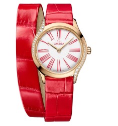 Omega 428.58.26.60.04.003 : Mini Trésor Quartz 26 Moonshine Gold - Diamond / White Enamel / Double Tour Omega 428.58.26.60.04.003 : Mini Trésor Quartz 26 Moonshine Gold - Diamond / White Enamel / Double Tour