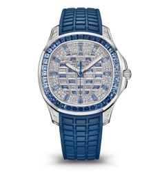 Patek Philippe 5268/461G-001 Aquanaut Luce White Gold Sapphire Checkerboard Watch