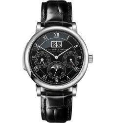 A. Lange& Söhne 607.091FE : Saxonia Minute Repeater Perpetual Platinum / Black Enamel