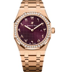 Audemars Piguet Royal Oak 67651OR.ZZ.1261OR.06 Quartz Pink Gold Purple Eastern Arabic Watch