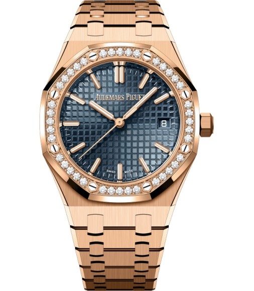 Audemars Piguet Royal Oak 77451OR.ZZ.1361OR.04 Pink Gold Diamond Blue Bracelet
