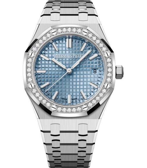 Audemars Piguet Royal Oak 77451ST.ZZ.1361ST.03: Stainless Steel, Diamond, Ice Blue Dial