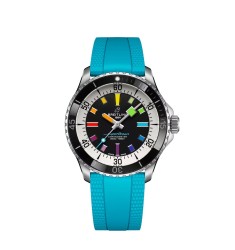 Breitling A17375211B2S1 : SuperOcean Automatic 42 Stainless Steel / Black - Rainbow / Rubber