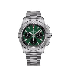 Breitling AB0146101L1A1 : Avenger B01 Chronograph 42 Stainless Steel / Green / Bracelet
