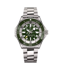 Breitling E10379D31L1E1 : SuperOcean Automatic 46 Super Diver Titanium /  Green Camouflage / Bracelet