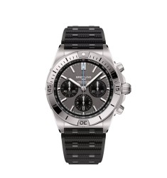 Breitling EB0134101M1S1 : Chronomat B01 42 Titanium / Grey / Rubber Rouleaux