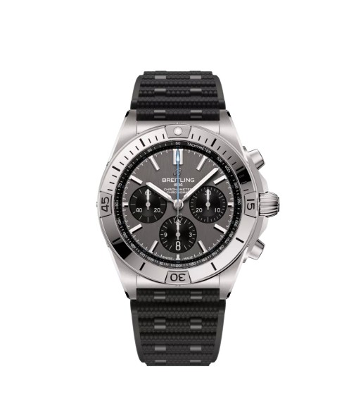 Breitling EB0134101M1S1 : Chronomat B01 42 Titanium / Grey / Rubber Rouleaux