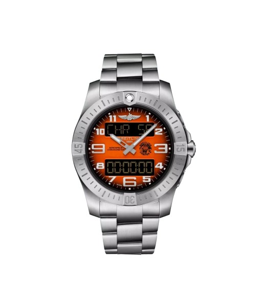 Breitling EB70101A1O1E1 : Aerospace B70 Orbiter Titanium / Orange / Bracelet