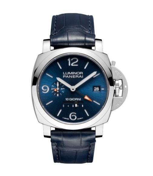 Panerai PAM01482 : Luminor Dieci Giorni GMT Stainless Steel / Blue Panerai PAM01482 : Luminor Dieci Giorni GMT Stainless Steel / Blue