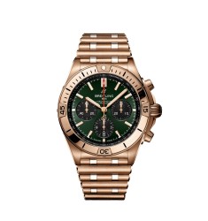 Breitling RB0134101L1R1 : Chronomat B01 42 Red Gold / Green / Rouleaux