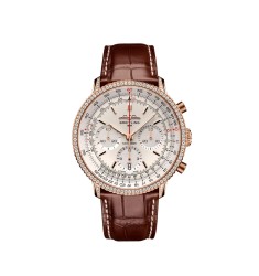 Breitling RB0139631G1P1 : Navitimer B01 Chronograph 41 Red Gold - Diamond / White / Alligator